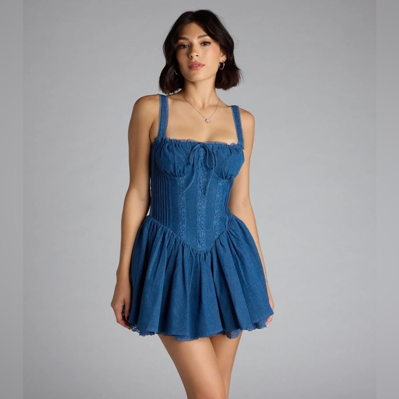 Windsor denim mini dress - Picture 2 of 5